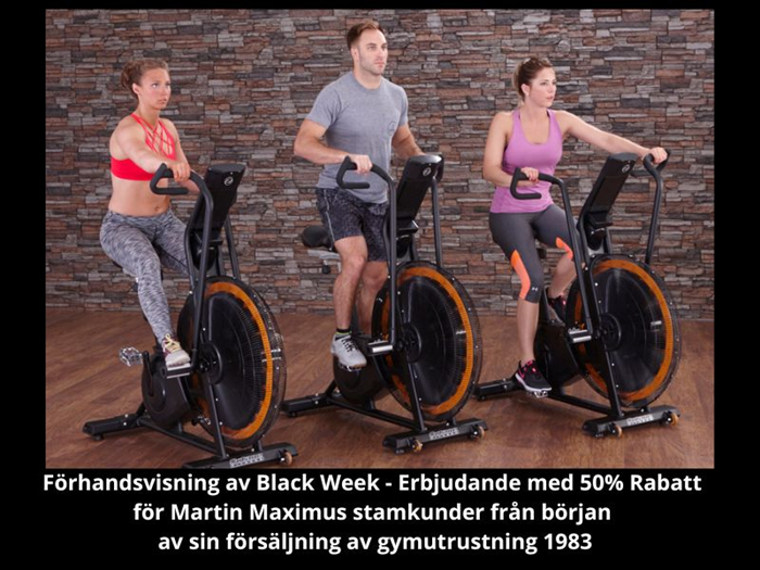 Motionscykel AirDyneX Högintensiv konditionsträning - Förhandsvisning av Black Week Erbjudande 5 med 50% Rabatt för Martin Maximus stamkunder från början av sin försäljning av gymutrustning 1983.jpg