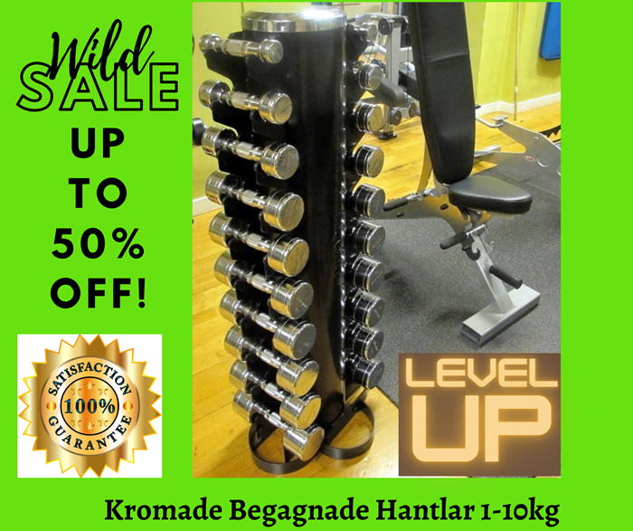 Kromade hantlar 10par nya 1-10kg - Kromade Begagnade Hantlar 1-10kg.png